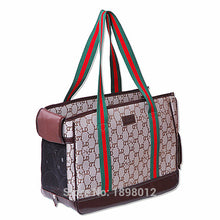 Luxury Black Brown Deisgn Letter Pet Shoulder Sling Carrier