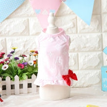Pink & Coffee Cute Couples Star Printing Small Pet T-shirt Dress
