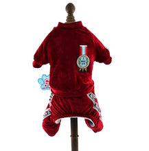Winter Warm Soft Velvet Fleece Inside Jumpsuits for Small Pets