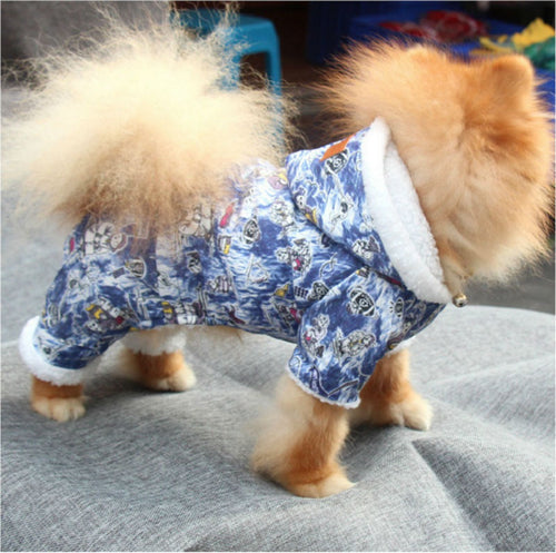 Warm Four-Legged Comfy Cotton Sweatsuit for Pets