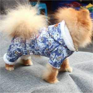 Warm Four-Legged Comfy Cotton Sweatsuit for Pets