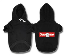 Supreme Pink Red Black Red Fleece Hoodie for Small Pets