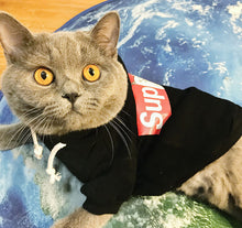 Supreme Pink Red Black Red Fleece Hoodie for Small Pets