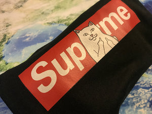 Supreme Pink Red Black Red Fleece Hoodie for Small Pets