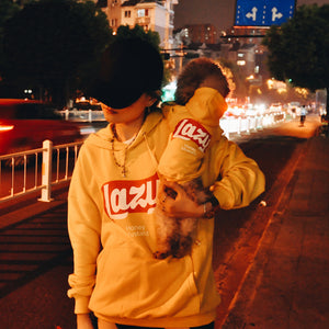 Parent/Pet Lazy Honey Mustard Yellow hoodies