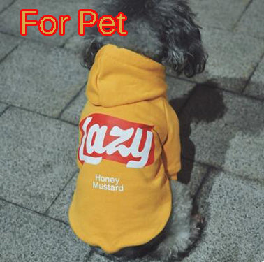 Parent/Pet Lazy Honey Mustard Yellow hoodies