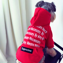 Letter Printed Red Cotton Hoodie for Pets