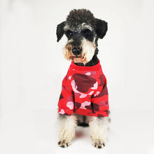 Red Blue Camouflauge Champion Lettering Pet Two-legged T-shirt