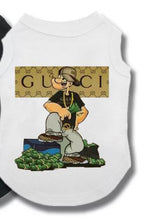 Teddy Bear Popeye Bear Print Pattern Black White pet Tank Tops