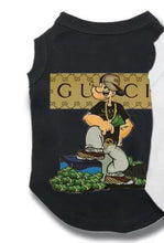 Teddy Bear Popeye Bear Print Pattern Black White pet Tank Tops