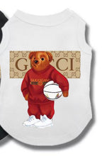 Teddy Bear Popeye Bear Print Pattern Black White pet Tank Tops