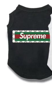 Teddy Bear Popeye Bear Print Pattern Black White pet Tank Tops